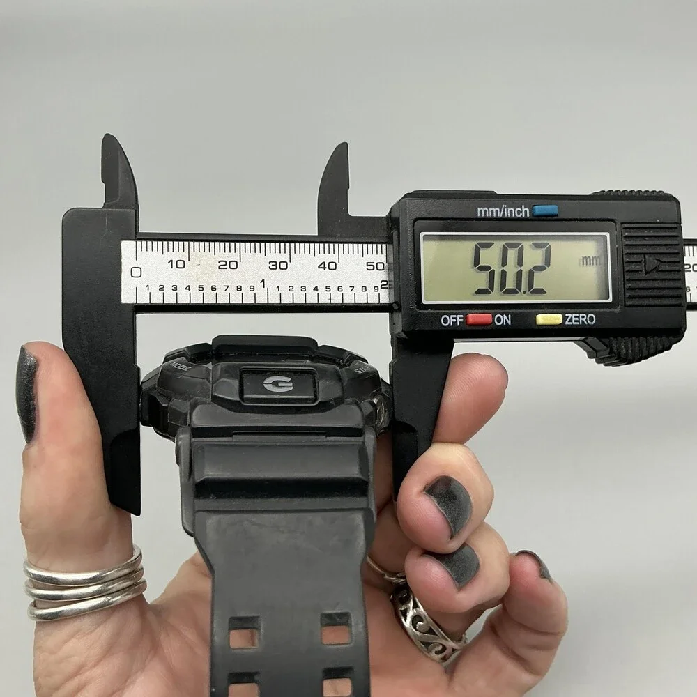 Casio G-Shock GD-350 Mens Watch 50mm Gray Digital Black Resin Alarm New Battery